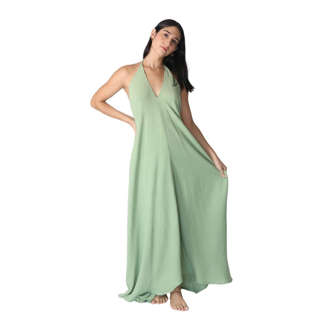 Zoul- Vestido verde Salvia