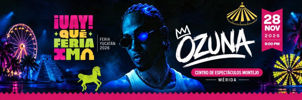 Cartel panorámico de Ozuna en Mérida, noviembre de 2026